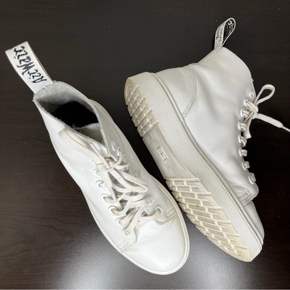 Dr. Martens 1460 Mono White Combat Boots - Picture 6 of 9